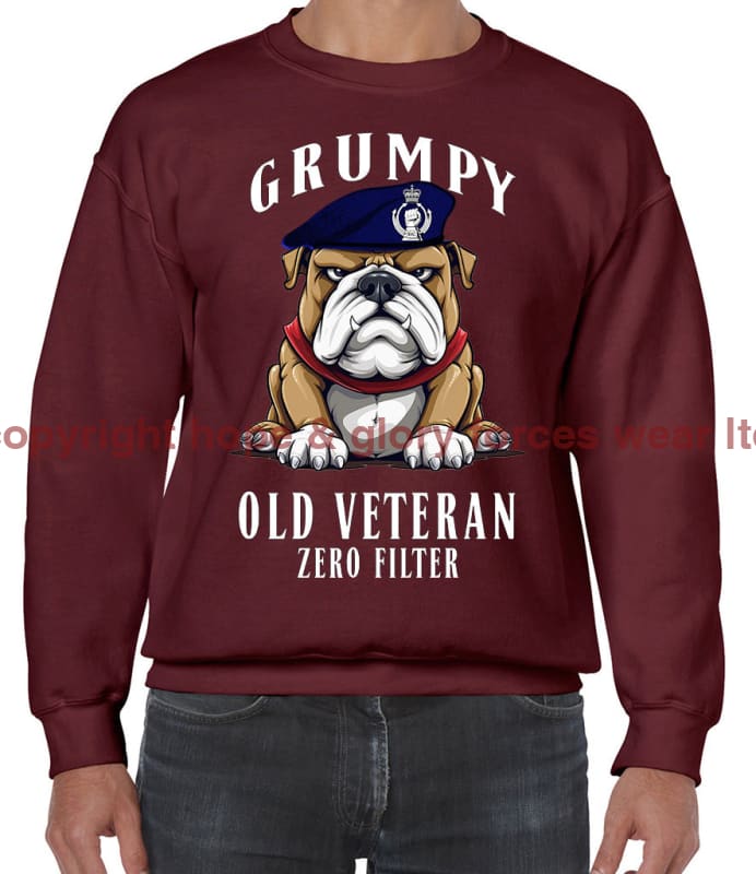 Grumpy Old Royal Armoured Corps Veteran Front Printed Sweater
