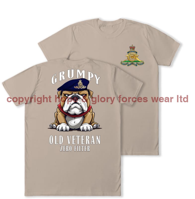 Grumpy Old Royal Artillery Veteran Double Print T-Shirt