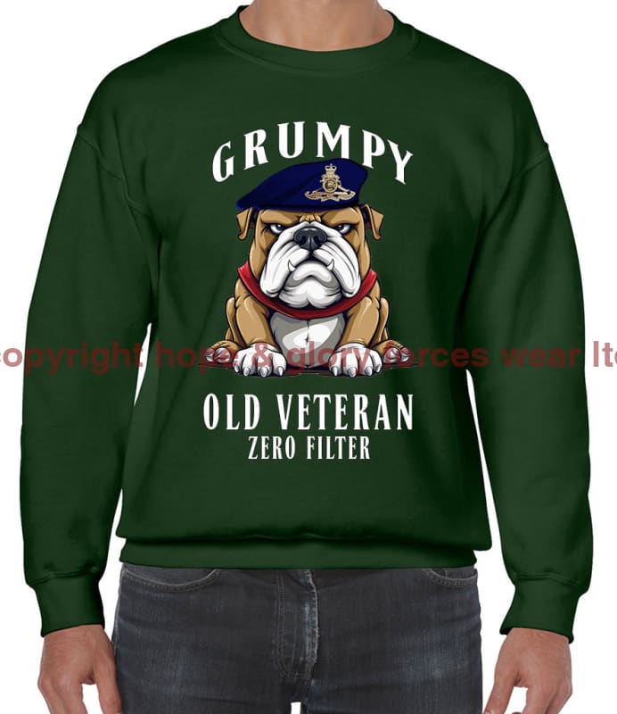 Grumpy Old Royal Artillery Veteran Front Printed Sweater