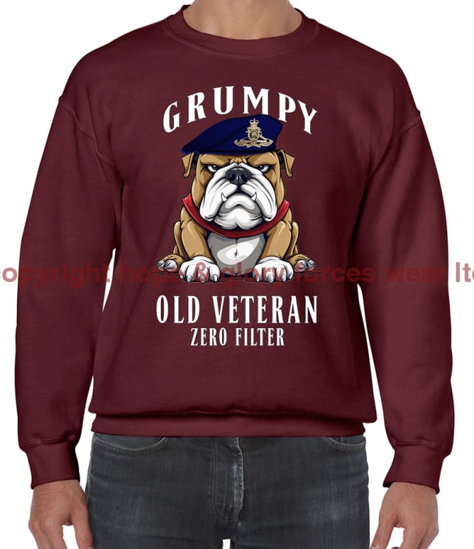 Grumpy Old Royal Artillery Veteran Front Printed Sweater