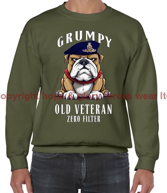 Grumpy Old Royal Artillery Veteran Front Printed Sweater