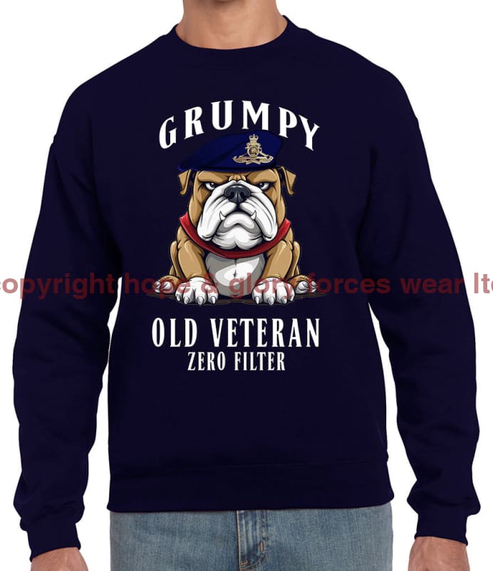 Grumpy Old Royal Artillery Veteran Front Printed Sweater