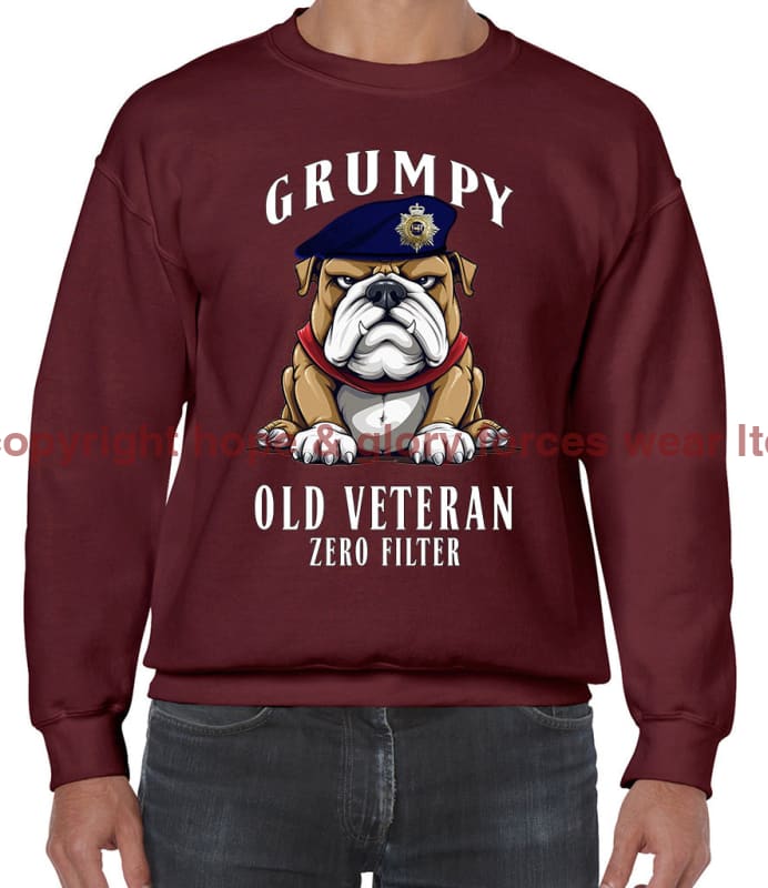 Grumpy Old Royal Corps Of Transport Veteran Front Printed Sweater