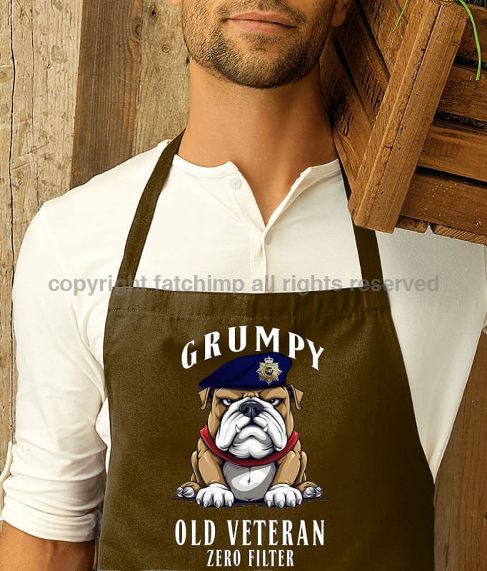 Grumpy Old Royal Corps of Transport Veteran Printed Cotton Unisex Apron