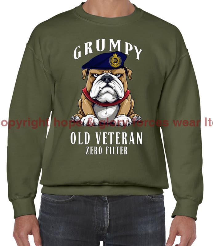 Grumpy Old Royal Engineers Veteran Front Printed Sweater