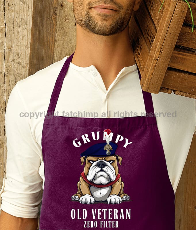 Grumpy Old Fusilier Veteran Printed Cotton Unisex Apron