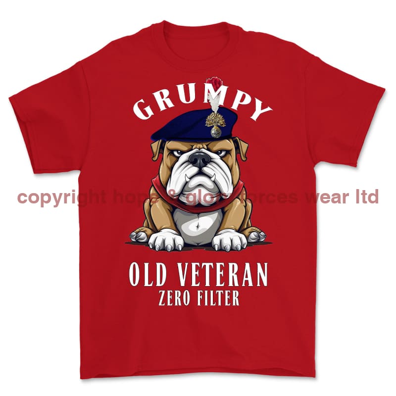 Grumpy Old Fusilier Veteran Printed T-Shirt