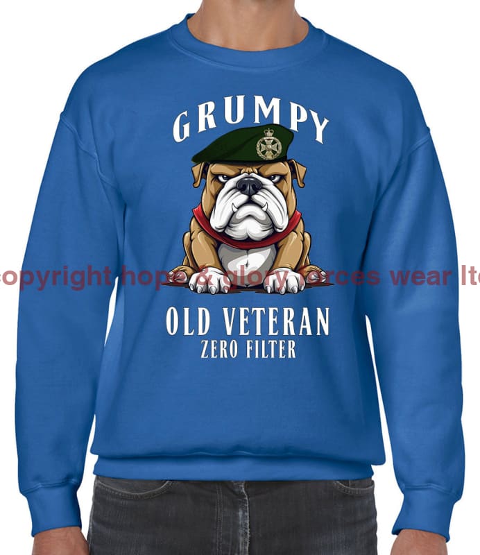 Grumpy Old Royal Green Jackets Veteran Front Printed Sweater