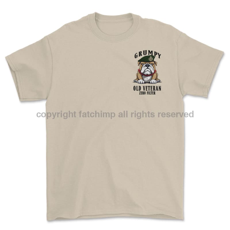 Grumpy Old Royal Green Jackets Veteran Left Chest Printed T-Shirt
