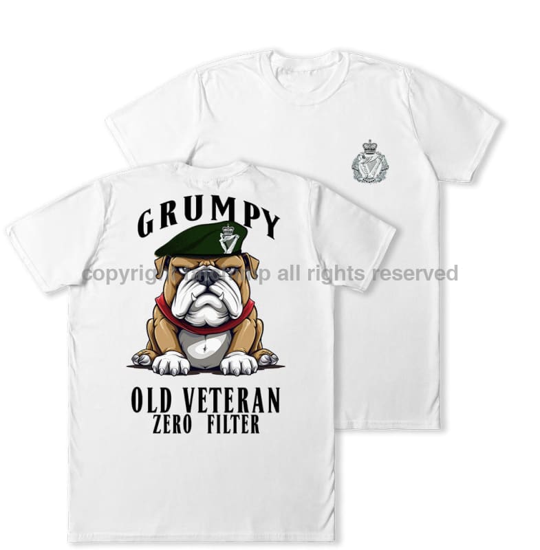Grumpy Old Royal Irish Regiment Veteran Double Print T-Shirt
