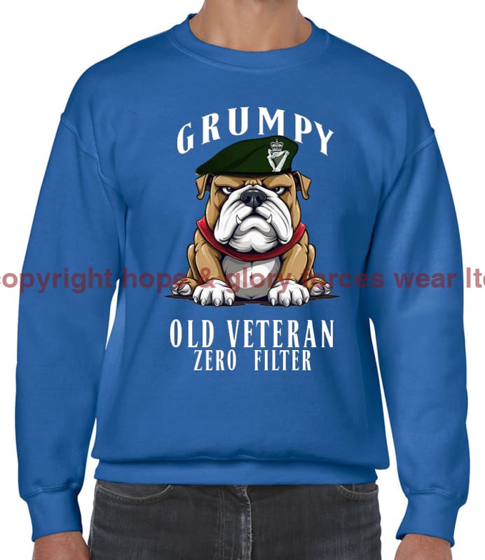 Grumpy Old Royal Irish Regiment Veteran Front Printed Sweater