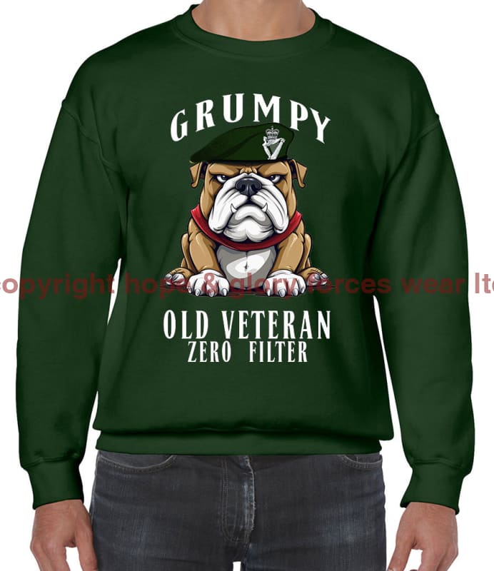Grumpy Old Royal Irish Regiment Veteran Front Printed Sweater