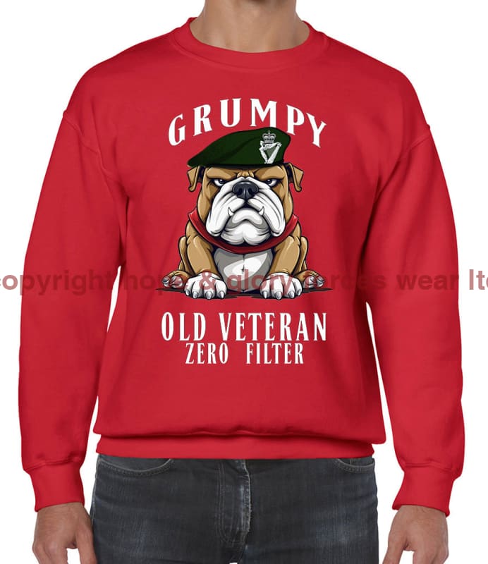 Grumpy Old Royal Irish Regiment Veteran Front Printed Sweater