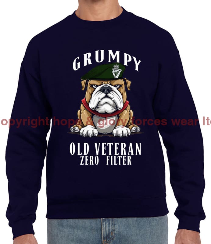 Grumpy Old Royal Irish Regiment Veteran Front Printed Sweater