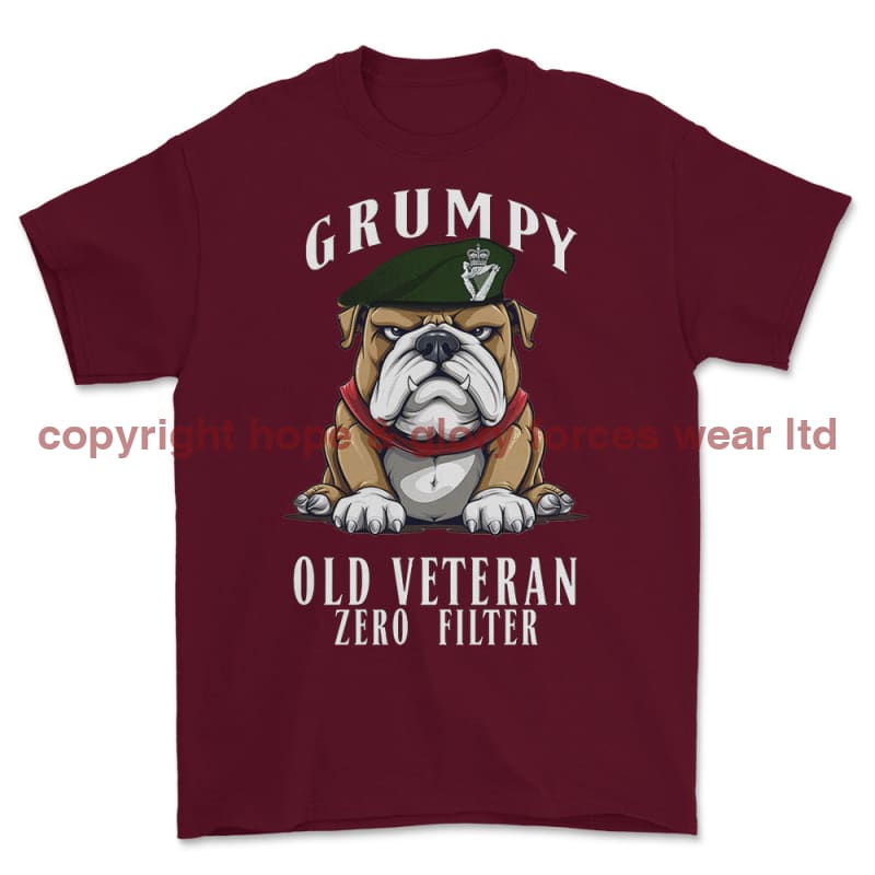 Grumpy Old Royal Irish Regiment Veteran Printed T-Shirt