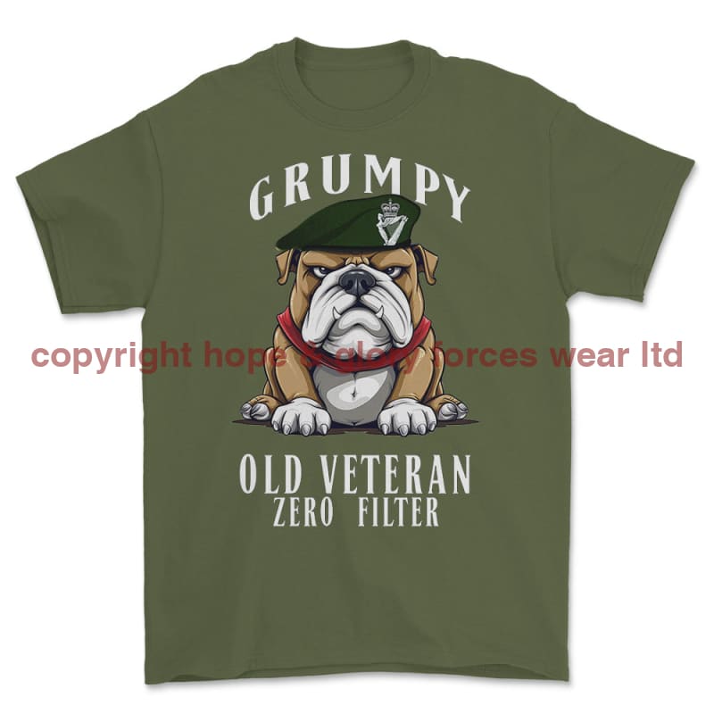 Grumpy Old Royal Irish Regiment Veteran Printed T-Shirt