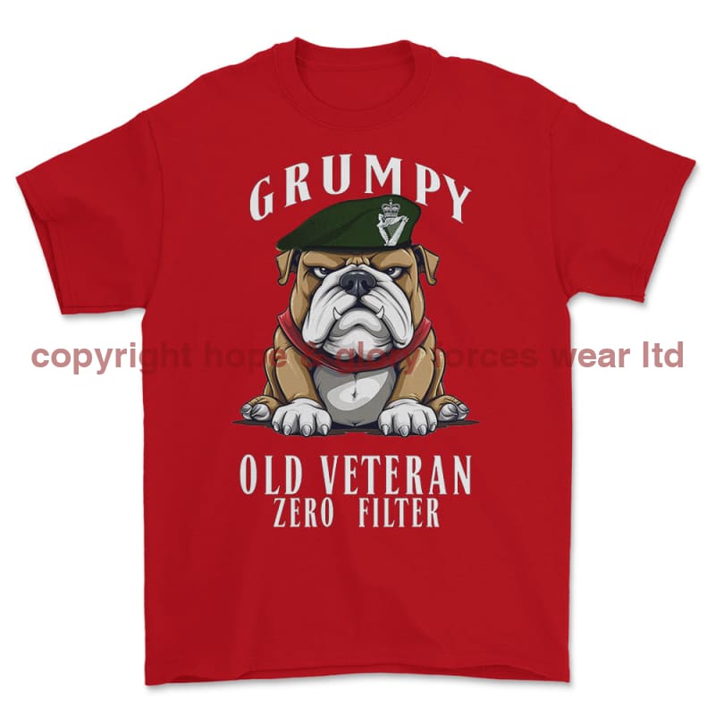 Grumpy Old Royal Irish Regiment Veteran Printed T-Shirt