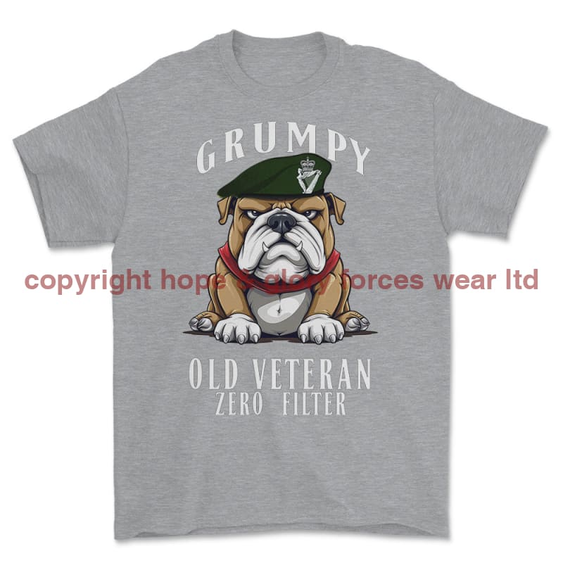 Grumpy Old Royal Irish Regiment Veteran Printed T-Shirt