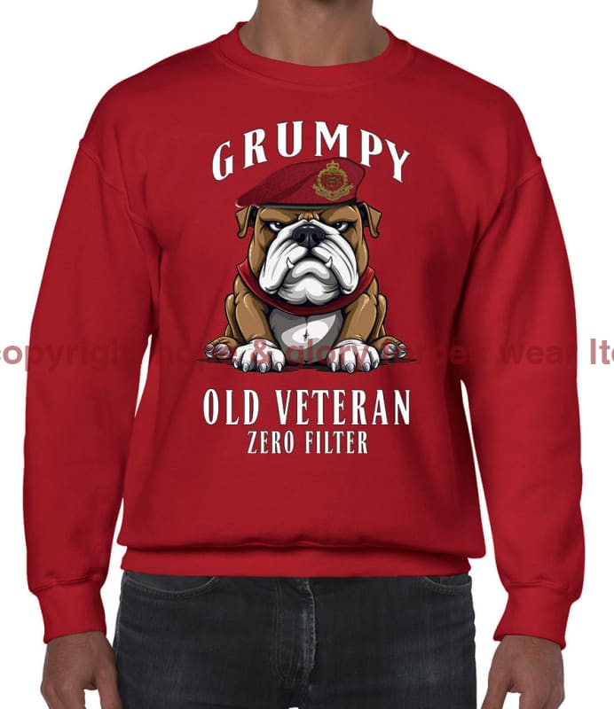 Grumpy Old Royal Military Police Veteran Front Printed Sweater