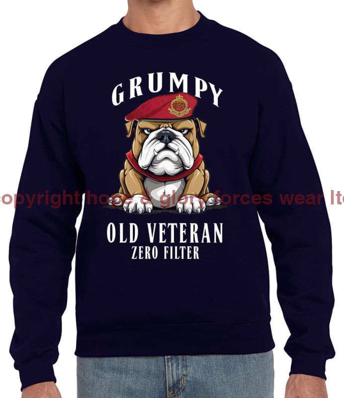 Grumpy Old Royal Military Police Veteran Front Printed Sweater