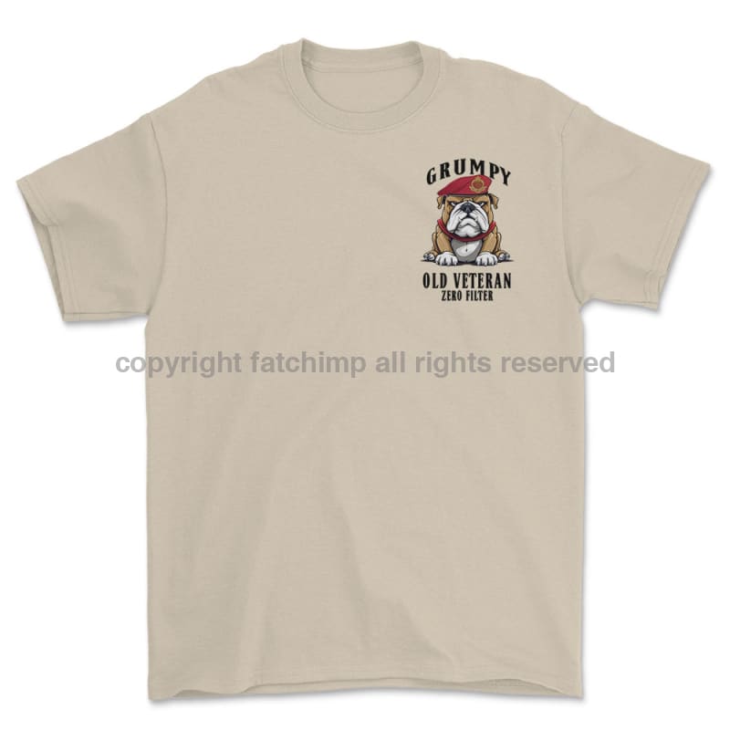 Grumpy Old Royal Military Police Veteran Left Chest Printed T-Shirt