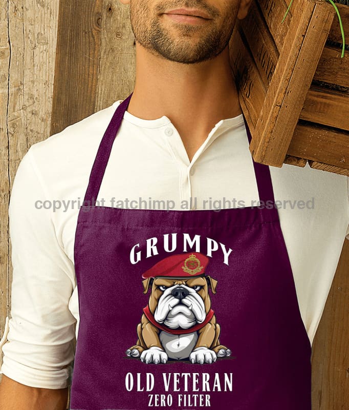 Grumpy Old Royal Military Police Veteran Printed Cotton Unisex Apron
