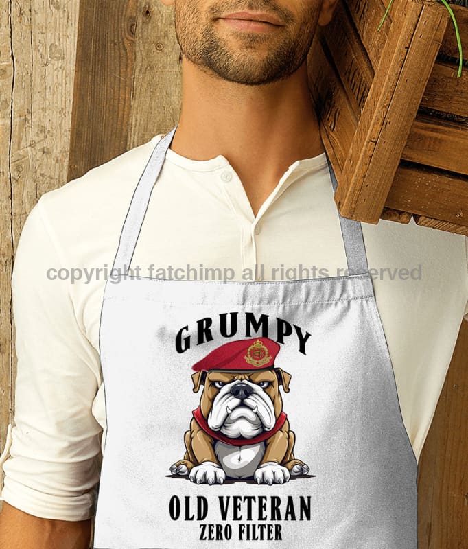 Grumpy Old Royal Military Police Veteran Printed Cotton Unisex Apron