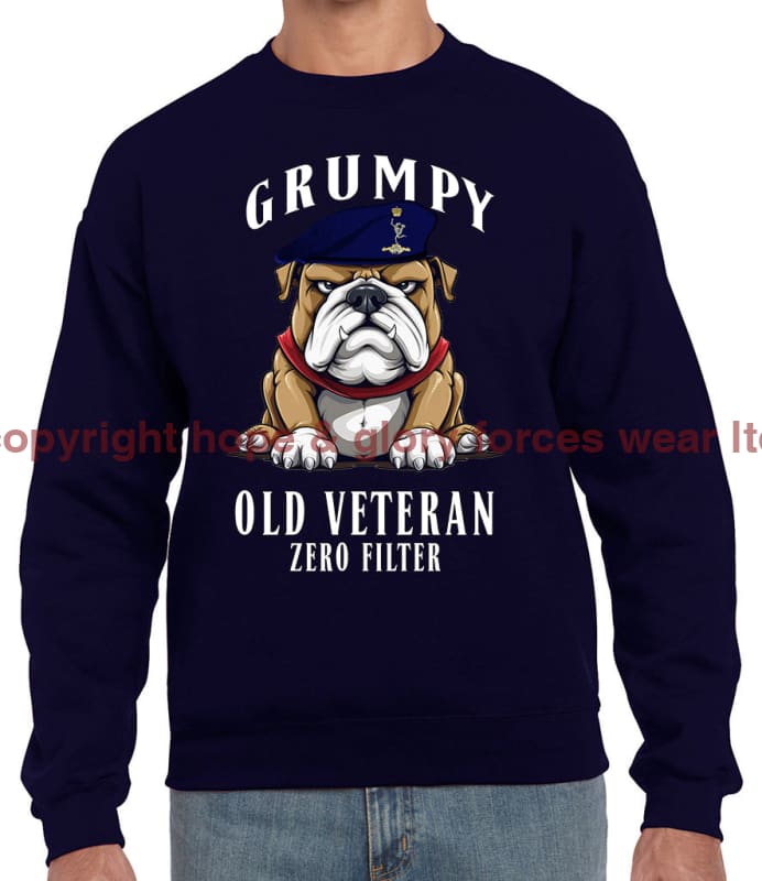 Grumpy Old Royal Signals Veteran Front Printed Sweater