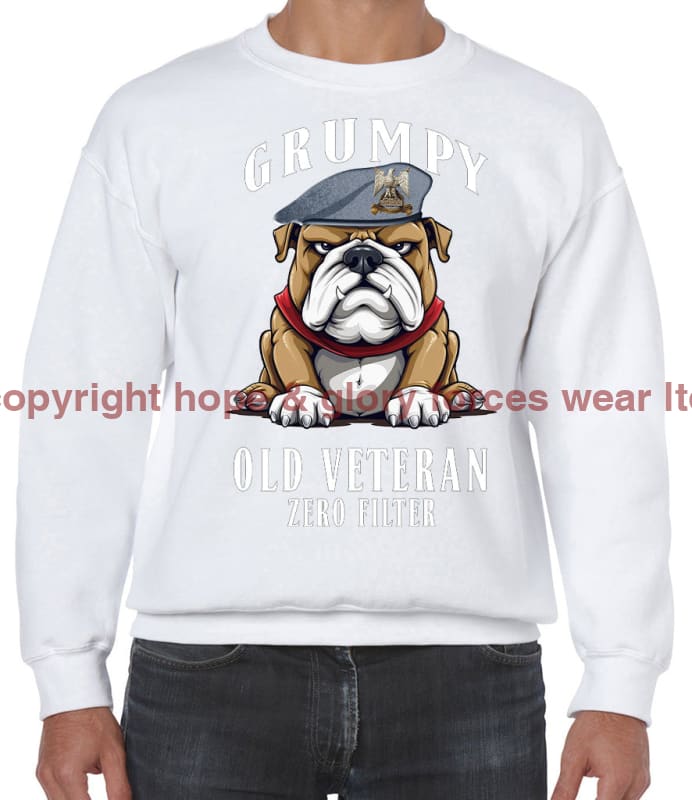 Grumpy Old Scots Dragoon Guards Veteran Front Printed Sweater