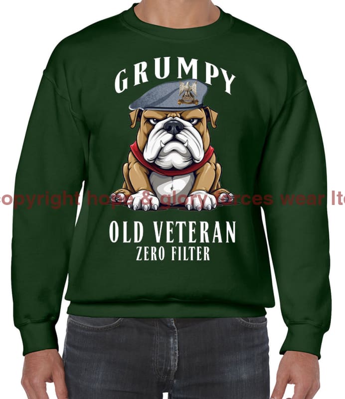 Grumpy Old Scots Dragoon Guards Veteran Front Printed Sweater