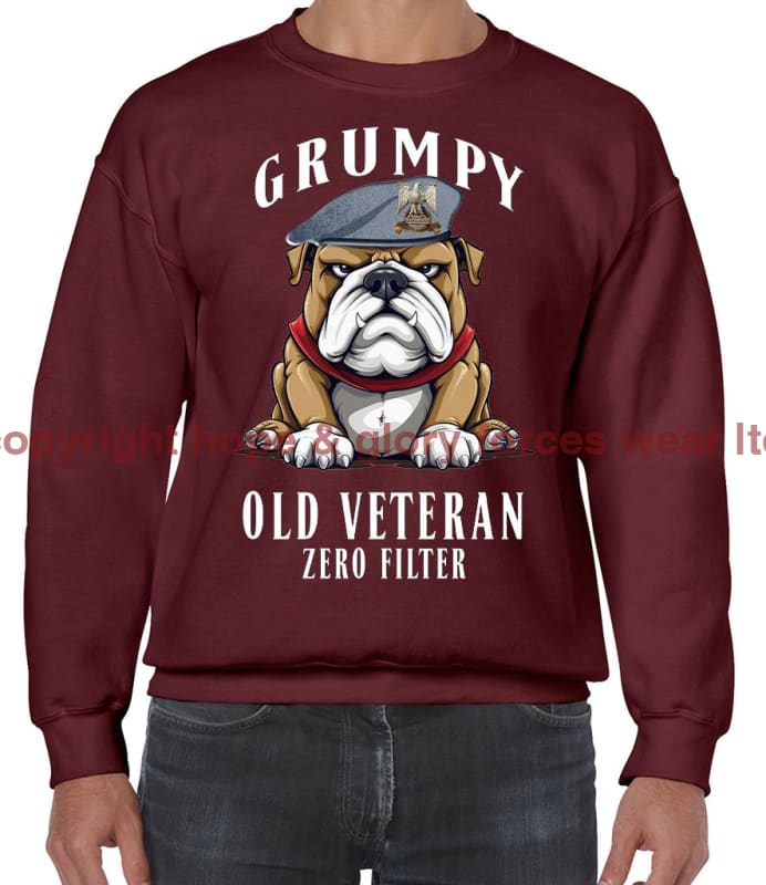 Grumpy Old Scots Dragoon Guards Veteran Front Printed Sweater