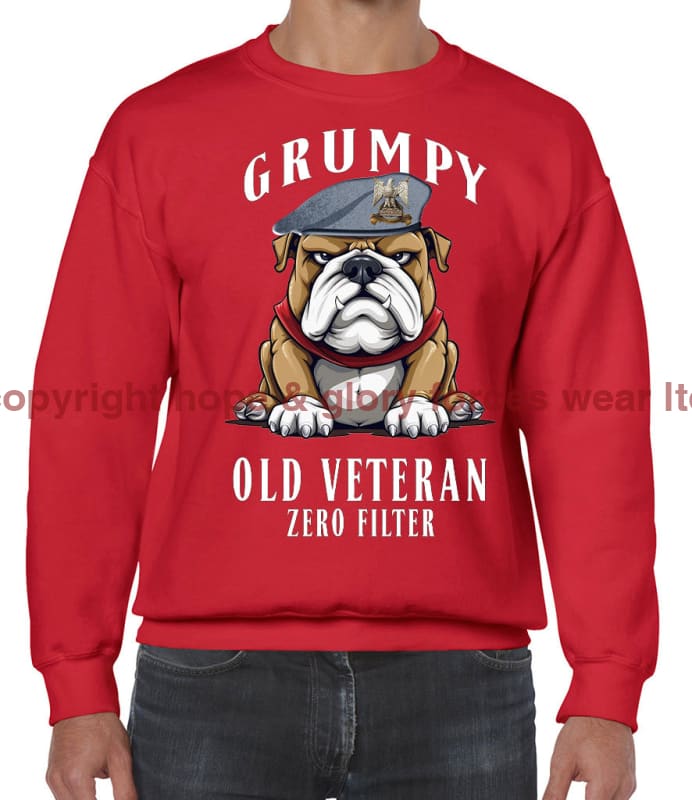 Grumpy Old Scots Dragoon Guards Veteran Front Printed Sweater