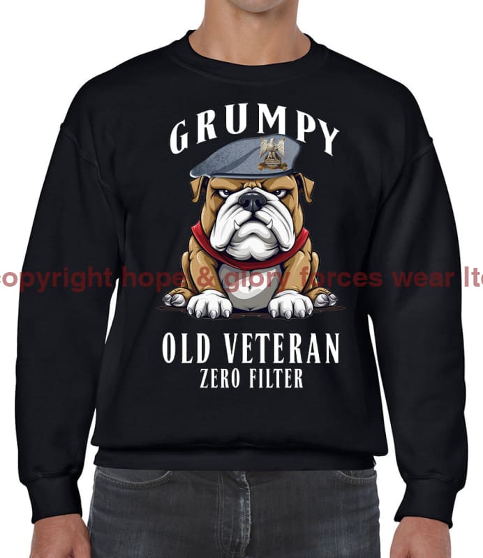 Grumpy Old Scots Dragoon Guards Veteran Front Printed Sweater