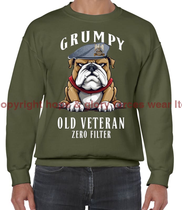 Grumpy Old Scots Dragoon Guards Veteran Front Printed Sweater