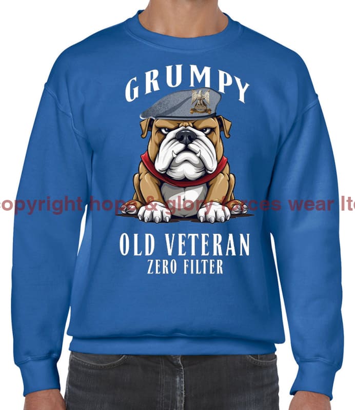 Grumpy Old Scots Dragoon Guards Veteran Front Printed Sweater