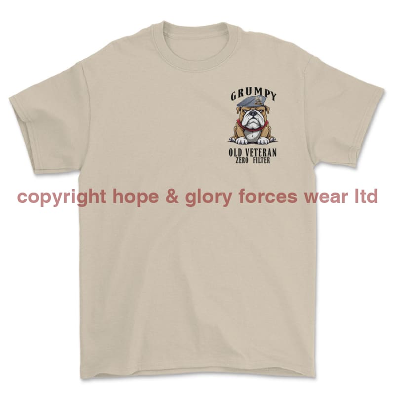 Grumpy Old Scots Dragoon Guards Veteran Left Chest Printed T-Shirt