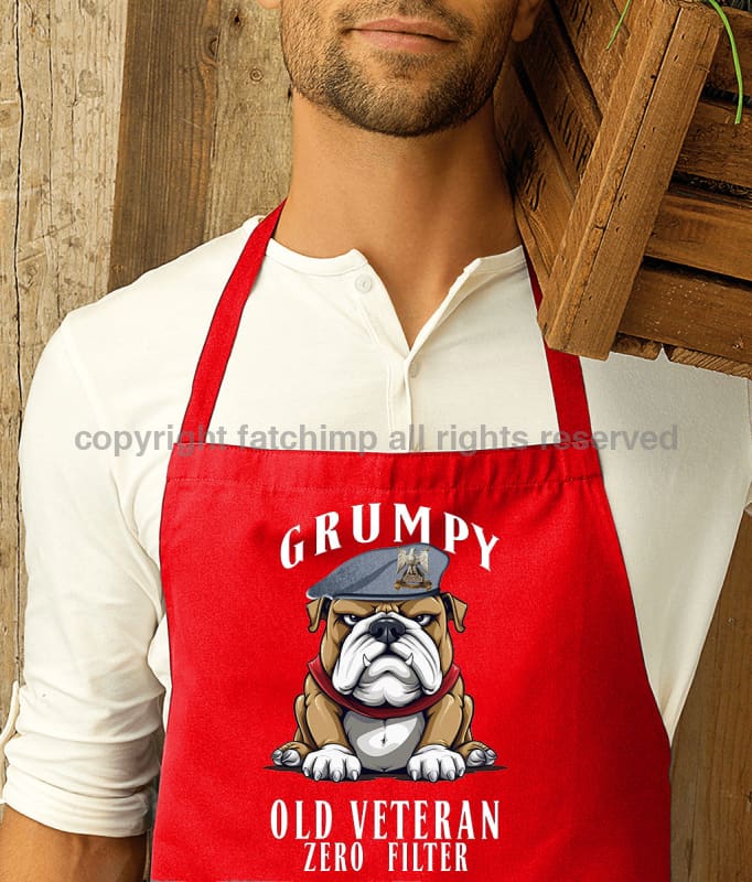 Grumpy Old Scots Dragoon Guards Veteran Printed Cotton Unisex Apron