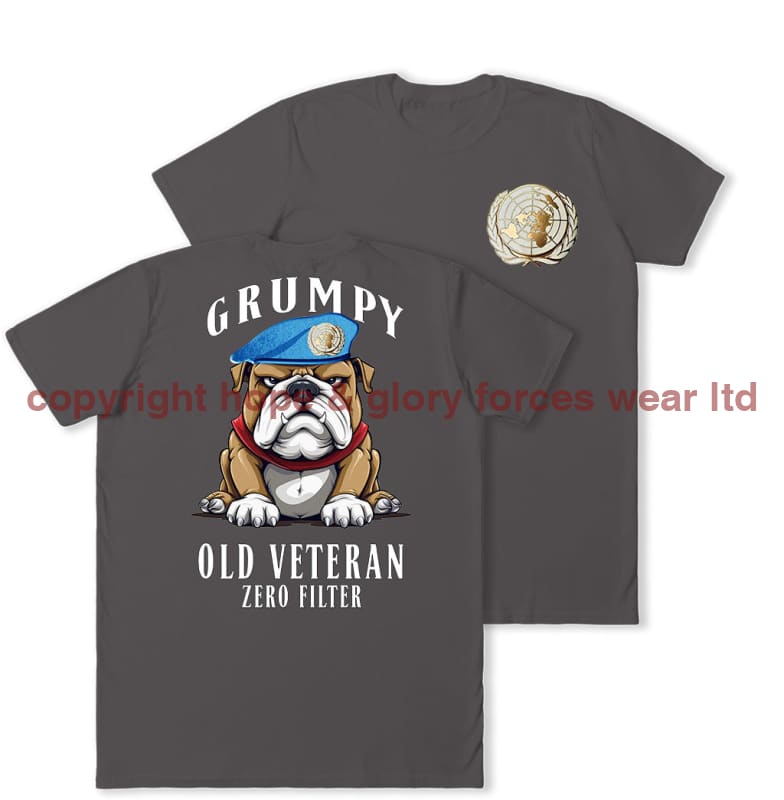 Grumpy Old UN Veteran Double Print T-Shirt