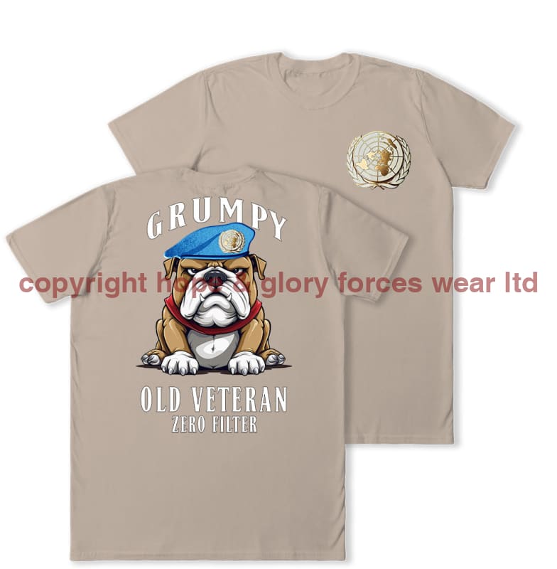 Grumpy Old UN Veteran Double Print T-Shirt