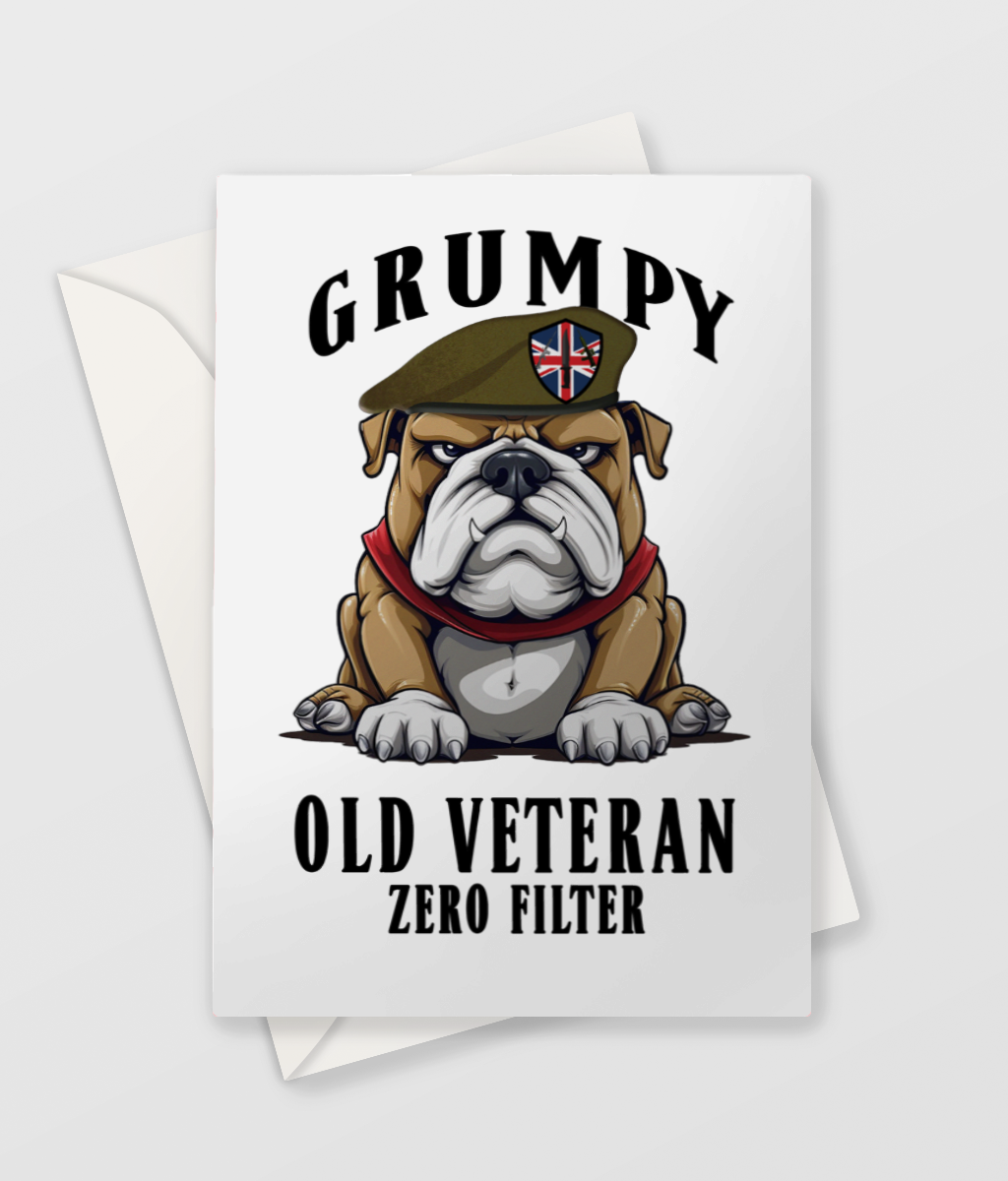 Grumpy Old British Veteran Military Greetings Card