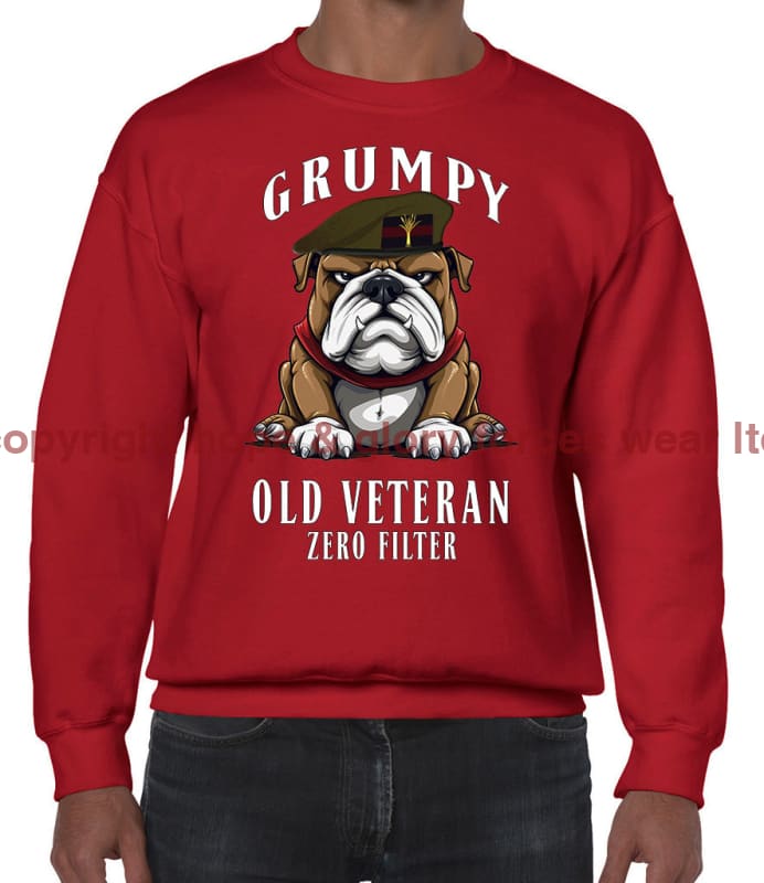 Grumpy Old Welsh Guards Veteran Front Printed Sweater