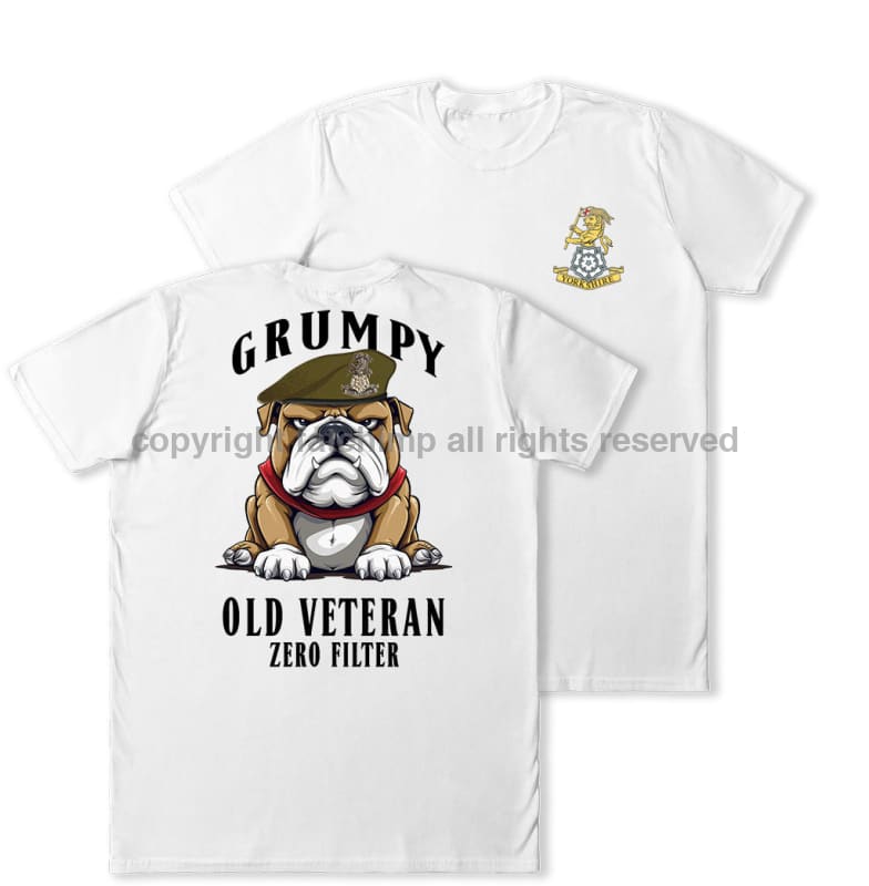 Grumpy Old Yorkshire Regiment Veteran Double Print T-Shirt