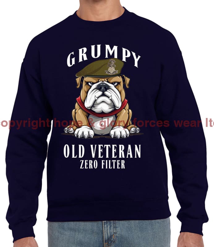 Grumpy Old Yorkshire Regiment Veteran Front Printed Sweater