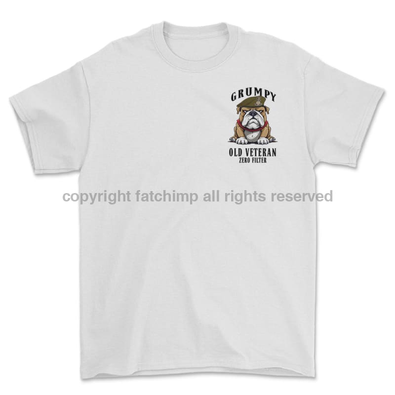 Grumpy Old Yorkshire Regiment Veteran Left Chest Printed T-Shirt