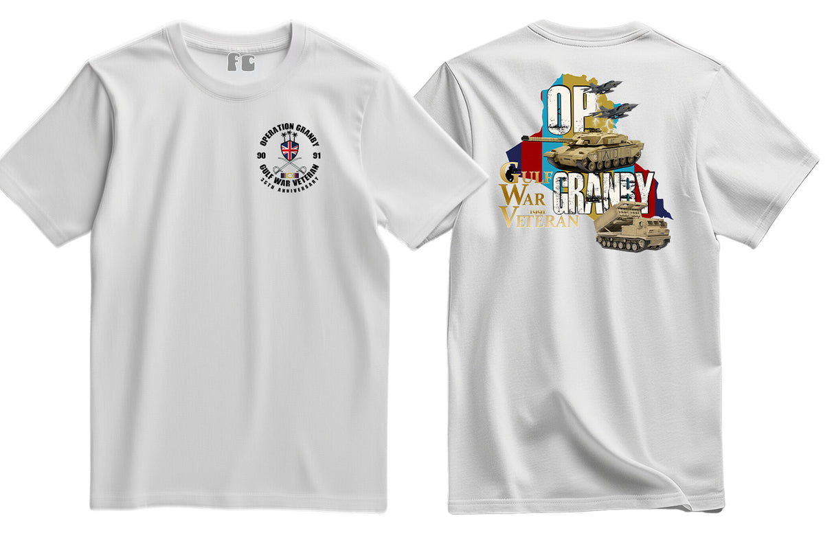 OP Granby Gulf War 35 Veteran Double Side Printed T-Shirt