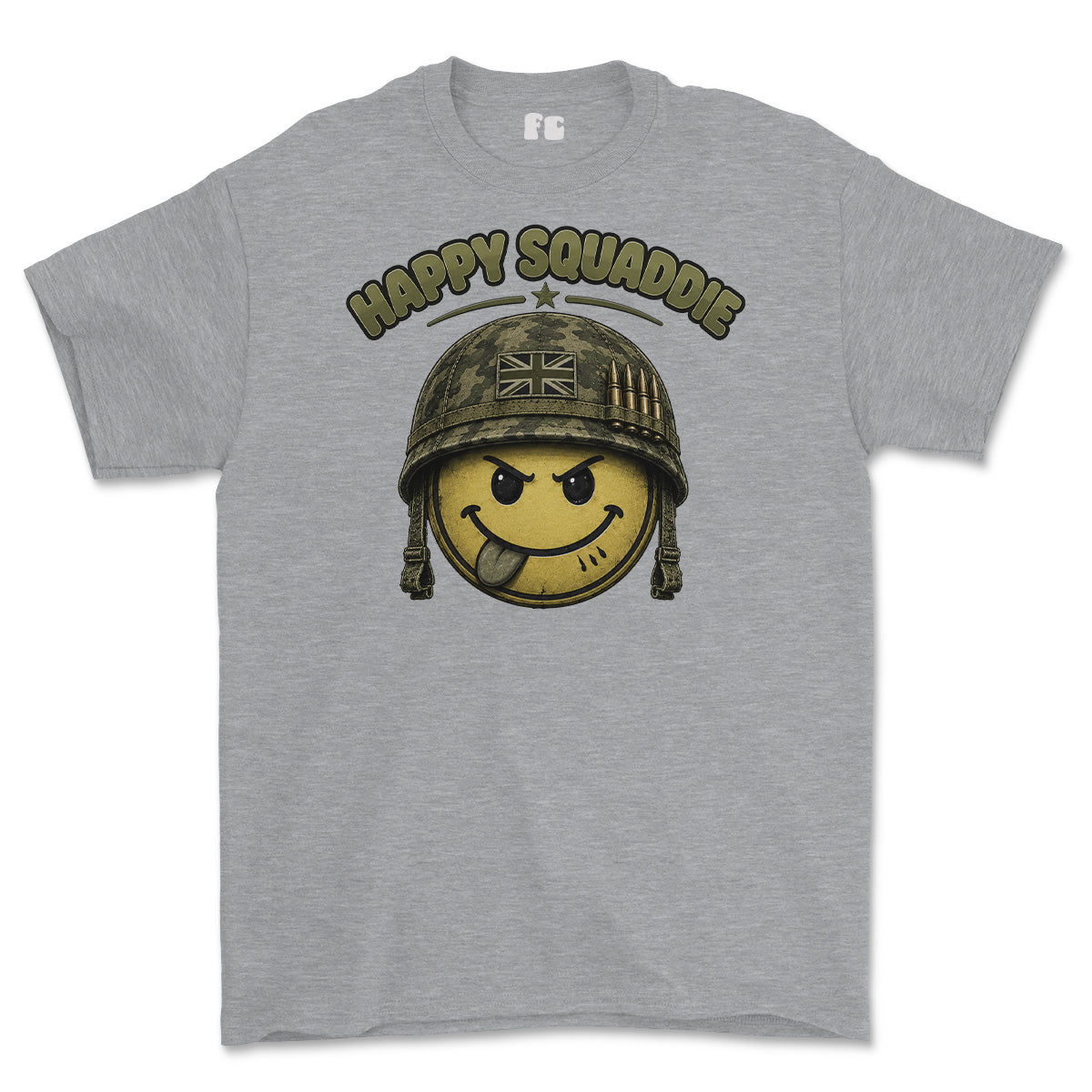 Happy Squaddie Printed T-Shirt