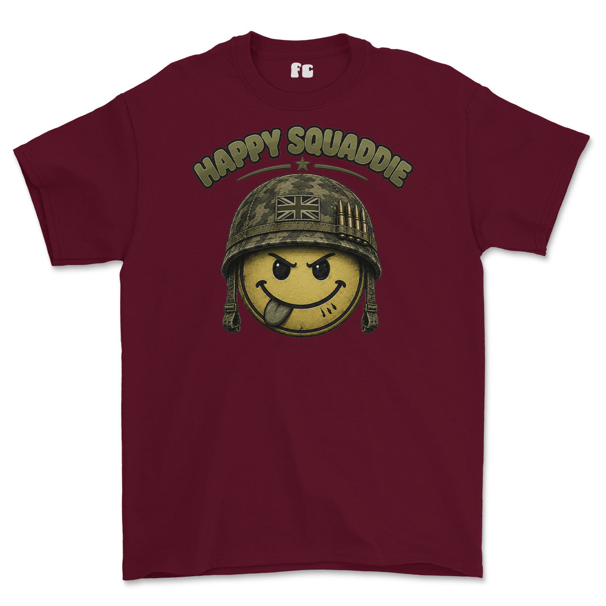 Happy Squaddie Printed T-Shirt