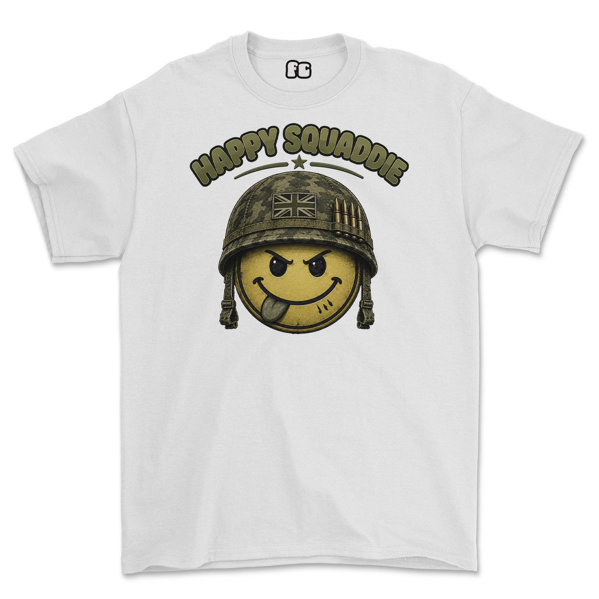 Happy Squaddie Printed T-Shirt
