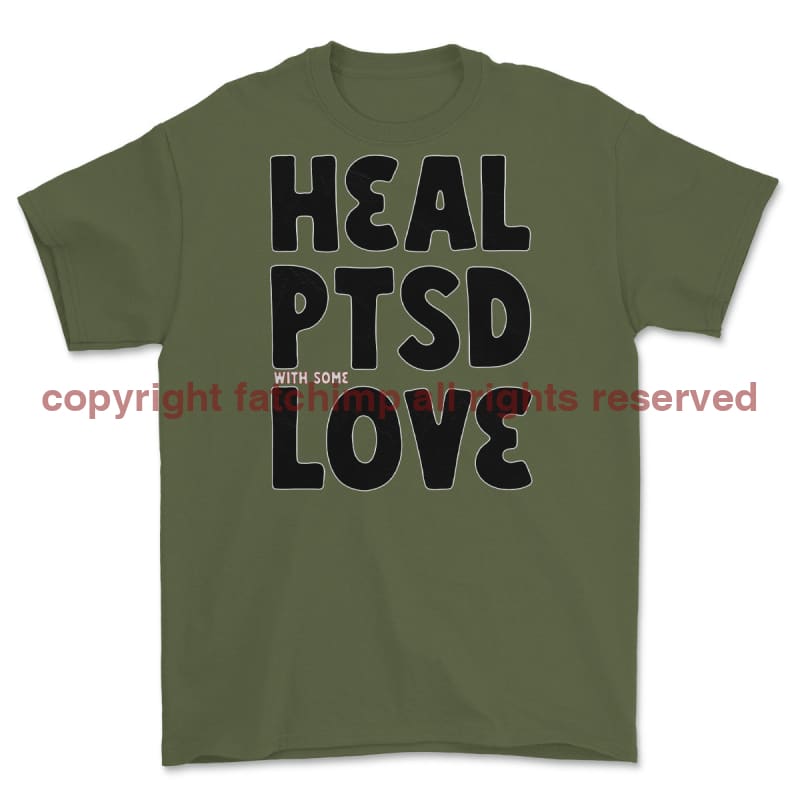 Heal PTSD With Some Love Printed T-Shirt