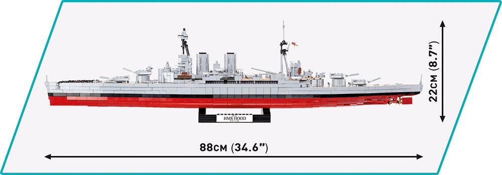 HMS HOOD ship brick model